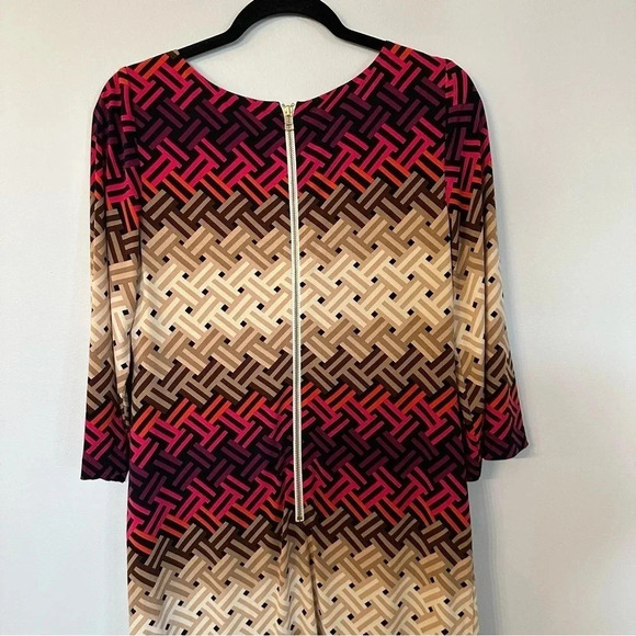 Eliza J Women's 3/4 Sleeve Multicolor Crew Neck Fashion Dress Size 6 GUC - Picture 10 of 11